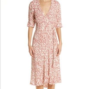 Ganni wrap floral dress
